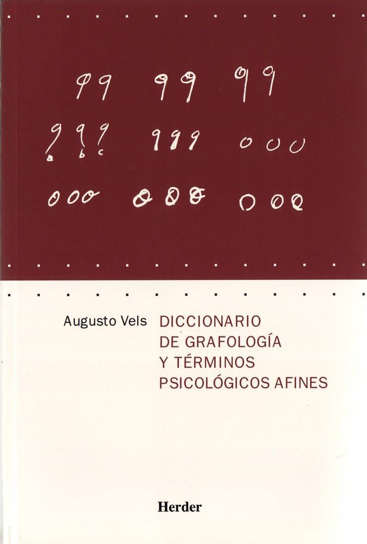 Diccionario de grafología y términos psicológicos afines | 9788425424014 | Augusto Vels