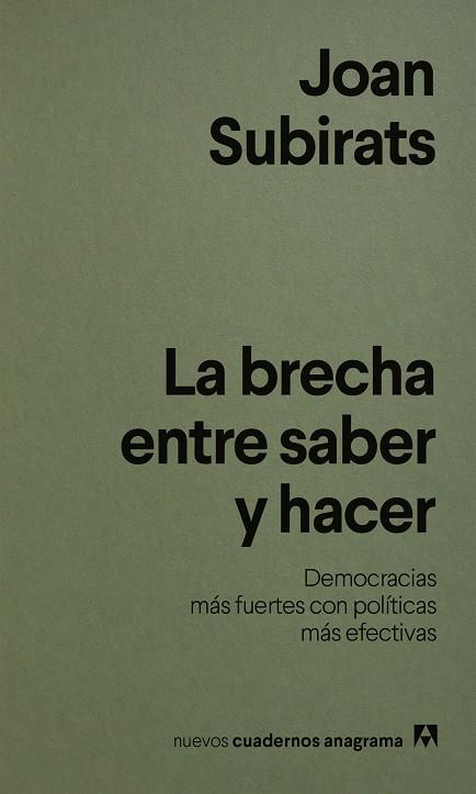 La brecha entre saber y hacer | 9788433949004 | Joan Subirats