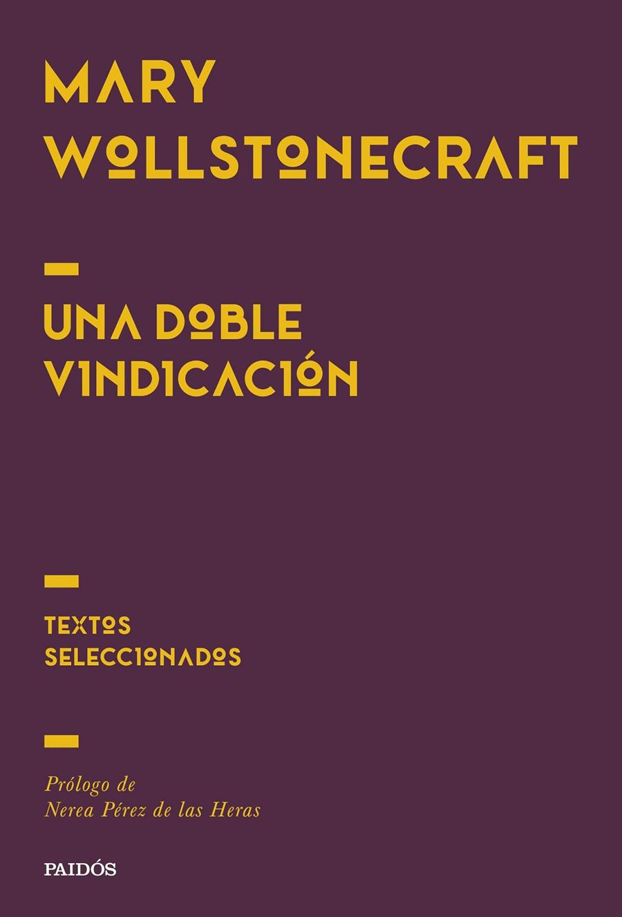 Una doble vindicación | 9788449345791 | mary Wollstonecraft