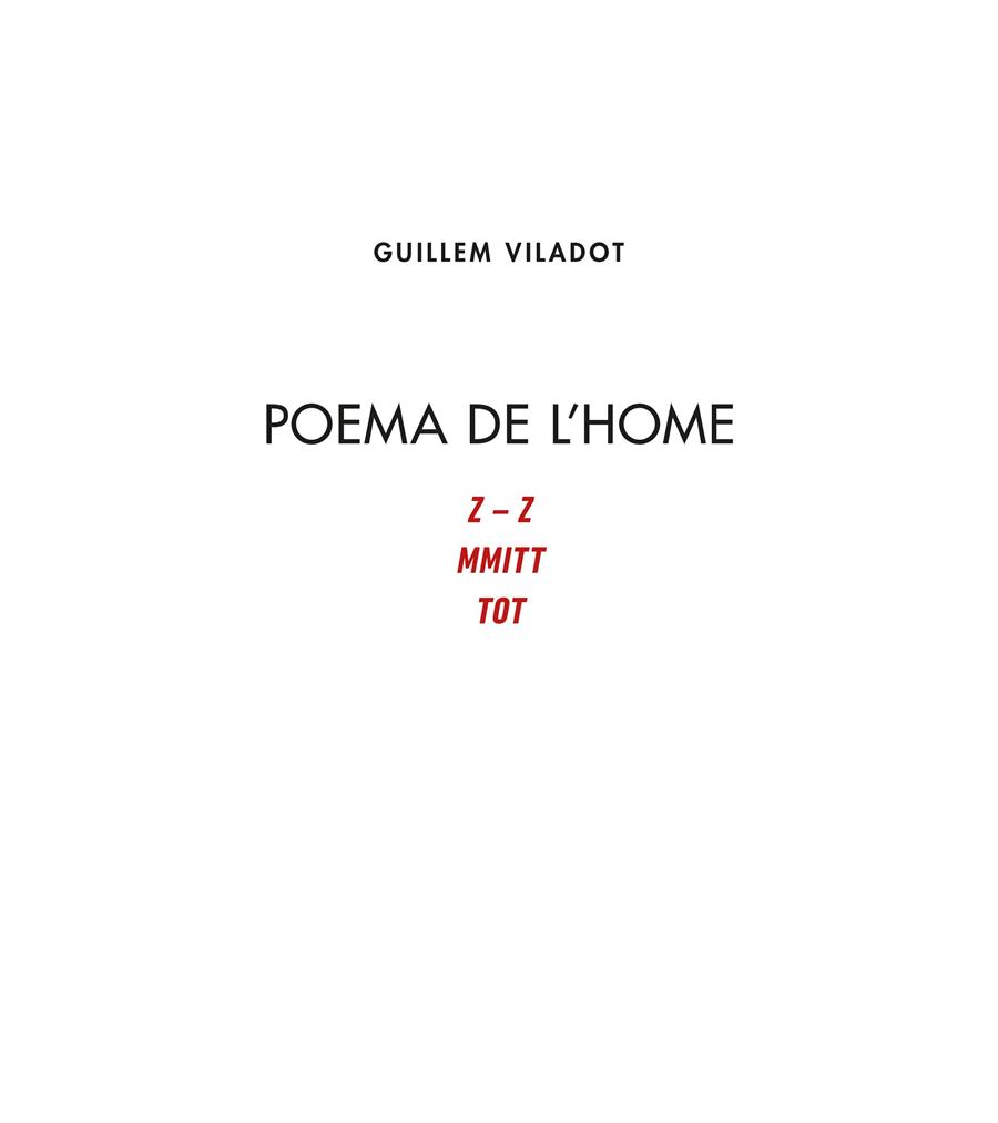 Poema de l'home | 9788413033822 | Guillem Viladot