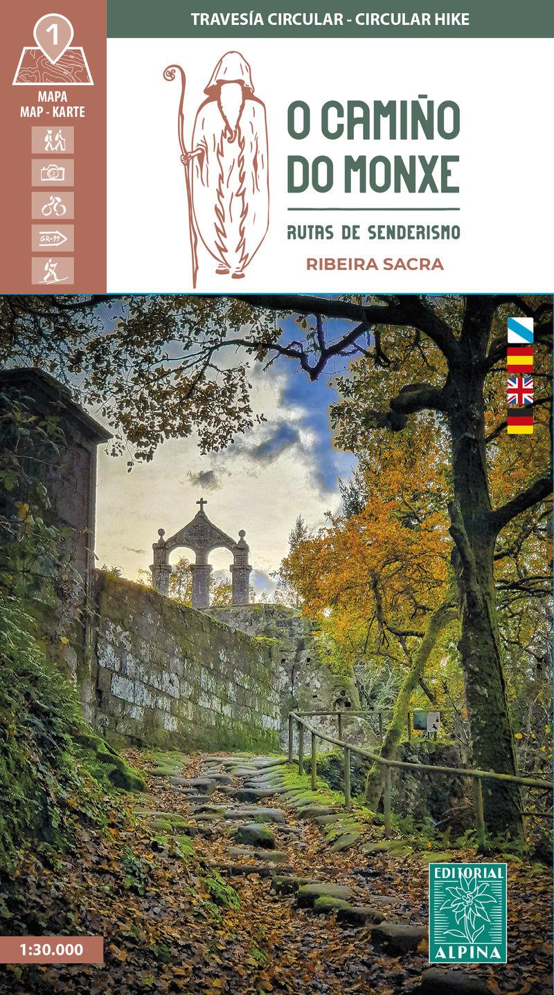 O Camiño do Monxe : rutas de senderismo (1:30.000) | 9788470111617