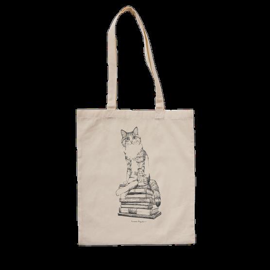 Bossa de roba : Cat on books | VORAZ00000006 | Laura Agustí