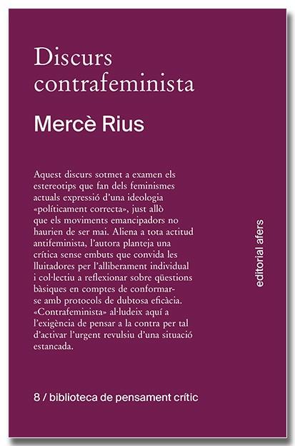 Discurs contrafeminista | 9788418618758 | Mercè Rius