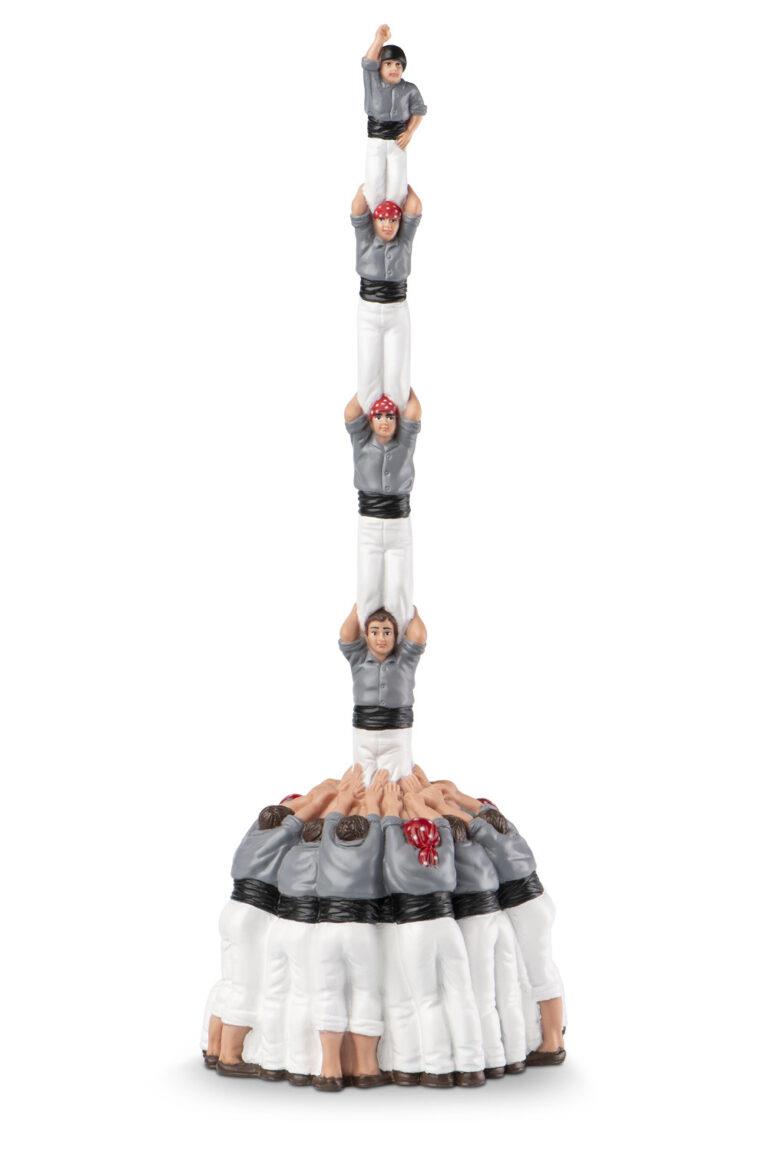 Figura de goma : Pilar de 5 camisa grisa (Castellers de les Roquetes) | FESTIARI00139