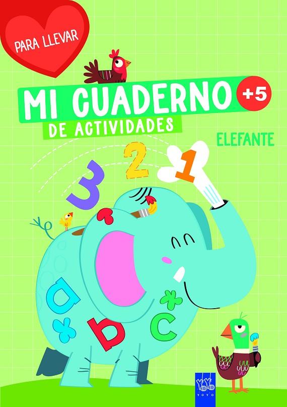 Mi cuaderno de actividades para llevar +5 : Elefante | 9788408311928