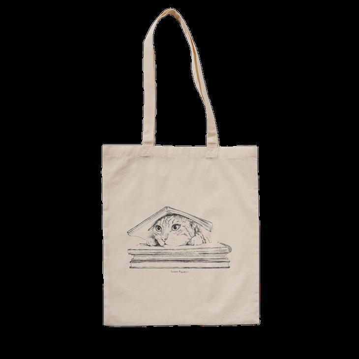 Bossa de roba : Cat under the books | VORAZ00000005 | Laura Agustí