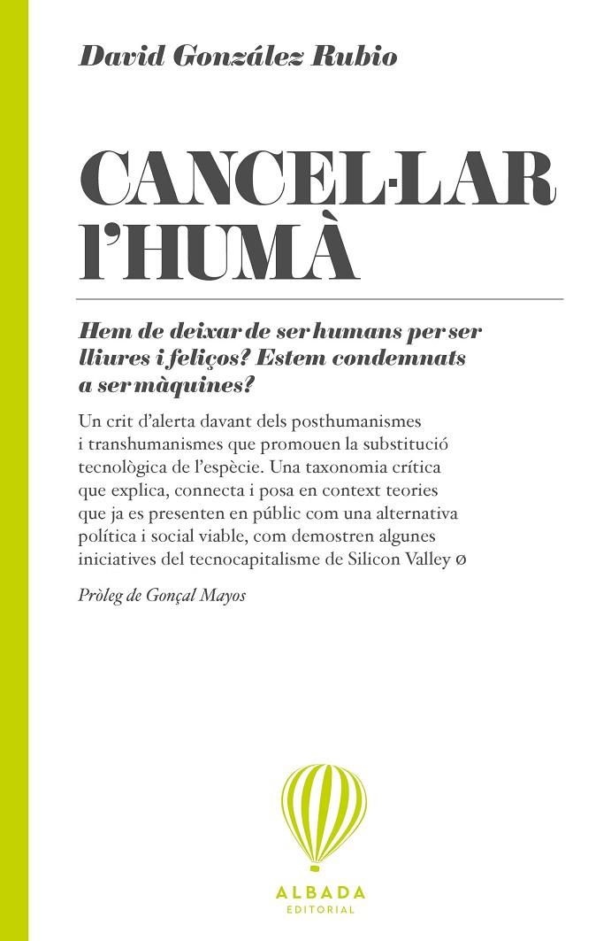 Cancel·lar l'humà | 9791399084238 | David González Rubio