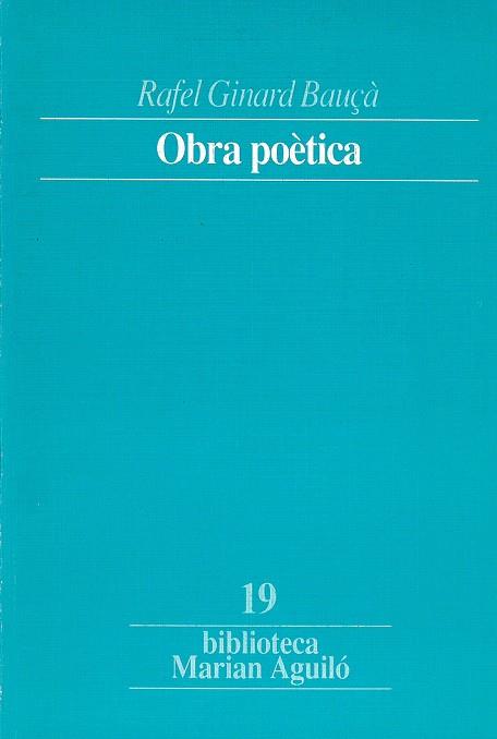Obra poètica | 9788478266364 | Rafel Ginard i Bauçà ; PereRosselló Bover