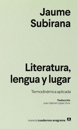 Literatura, lengua y lugar | 9788433946577 | Jaume Subirana