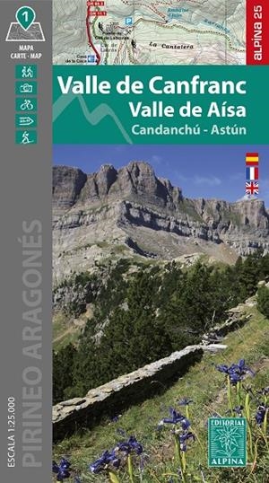 Valle de Canfranc ; Valle de Aísa : Candanchú, Astún (1:25.000) | 9788470111822