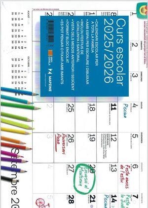 Calendari escolar 2025-2026 (paret) | 9781901175141