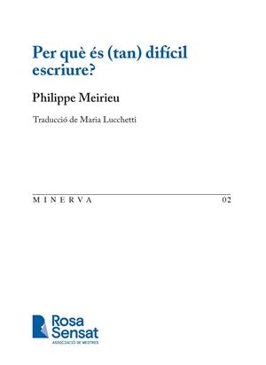 Per què és (tan) difícil escriure? | 9791399004519 | Philippe Meirieu