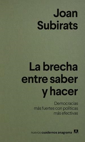 La brecha entre saber y hacer | 9788433949004 | Joan Subirats