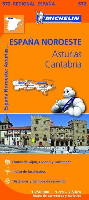 España noroeste : Asturias ; Cantabria (1:250.000) | 9782067263017