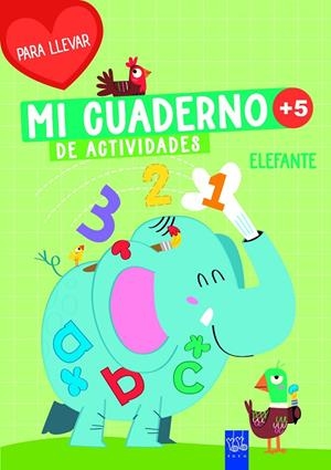 Mi cuaderno de actividades para llevar +5 : Elefante | 9788408311928