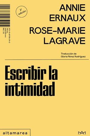 Escribir la intimidad | 9791387938390 | Annie Ernaux ; Rose-Marie Lagrave