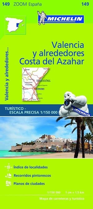Valencia y alrededores ; Costa del Azahar (1:150.000) | 9782067218253