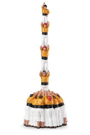 Figura de goma : Pilar de 5 camisa ocre (Bordegassos de Vilanova) | FESTIARI00015