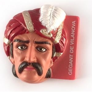 Imant de goma : Cap del Gegant de la Porra de Vilanova | DAVALLADA0025