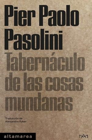 Tabernáculo de las cosas mundanas | 9788419583611 | Pier Paolo Pasolini