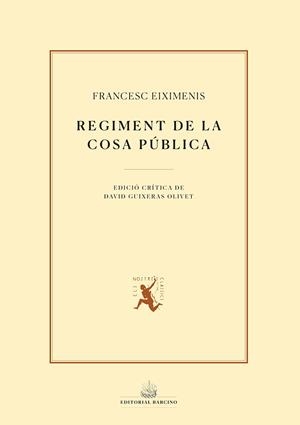Regiment de la cosa pública | 9788472268746 | Francec Eiximenis