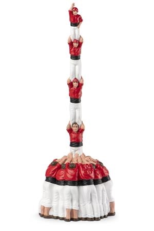Figura de goma : Castellers pilar camisa vermella | FESTIARI00119
